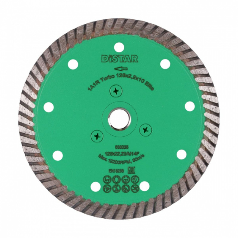 Круг алмазний вiдрiзний Turbo 125x2,2x10x22,23/M14F Elite-10179023011