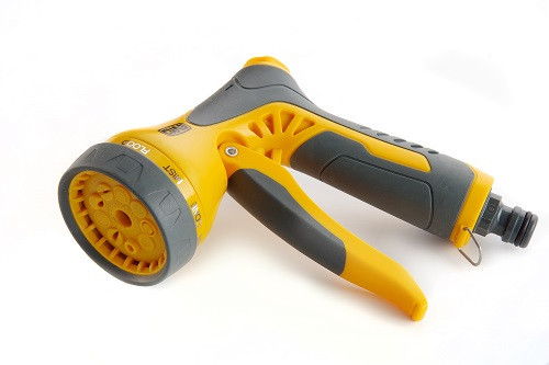 Пістолет-розпилювач прогумований 9 режимів з регулюванням потоку СИЛА-551237