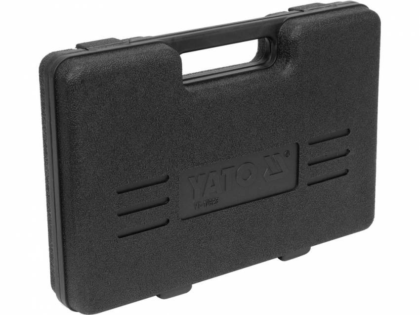 Засоби для очистки гнізд сопл форсунок YATO; тримач- 1/4" Ø= 7, 16, 17, 18, 20, 23 мм, компл. 19 ел.-YT-17623