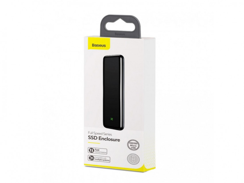 Карман Baseus Full Speed ​​для SSD M.2 5Gbps Type-C USB 3.2 Gen.1 Чорний (CAYPH-E0G)-