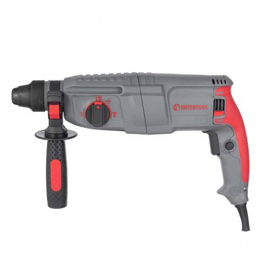 Перфоратор, 0,8 кВт, 3,2 Дж, 0-900 об/хв, 0-4400 уд/хв, 3 режими, SDS plus INTERTOOL DT-0180-DT-0180