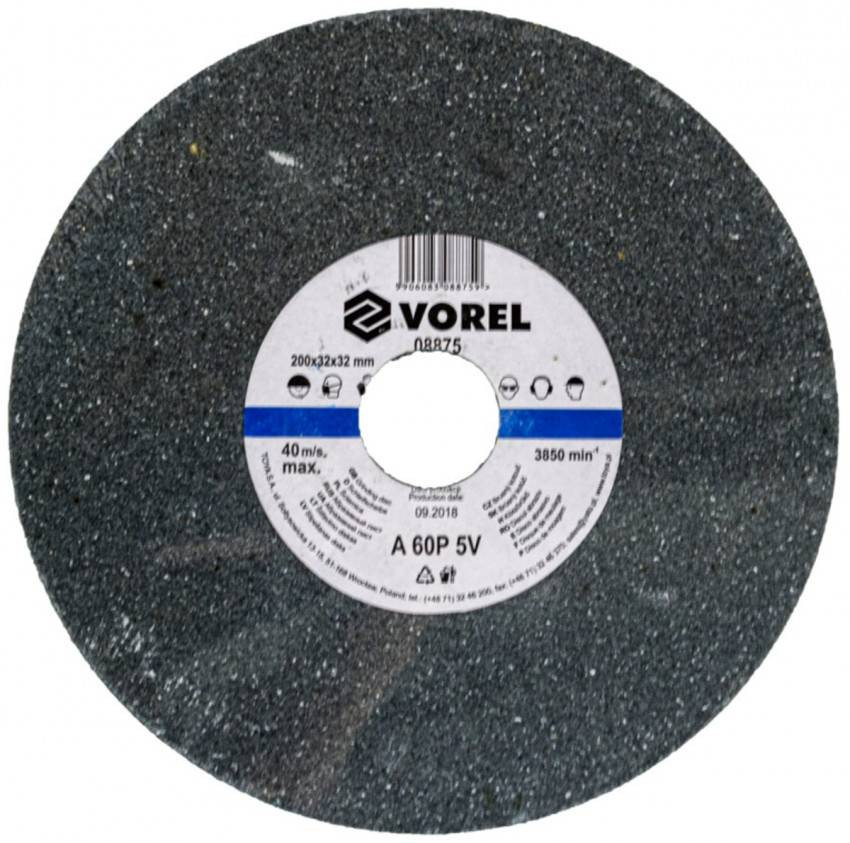 Круг для точилки VOREL 200x32x32мм-008875