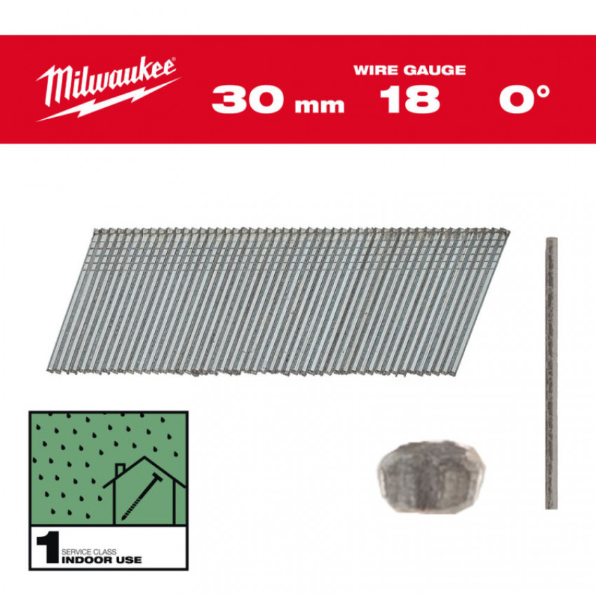 Набор гвоздей для гвоздезабивного инструмента 18G/19мм (10000 шт) MILWAUKEE-4932492552