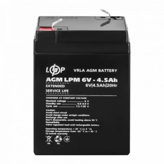 Акумулятор AGM LPM 6V - 4.5 Ah