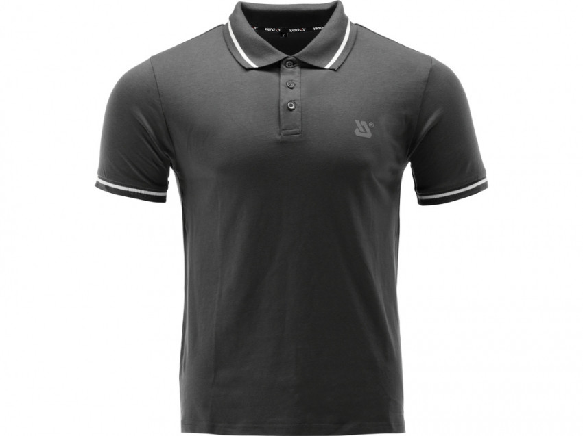 Футболка ПОЛО чорна YATO, розм. 3XL/ вис- 82 см х шир- 65 см, 100%- бавовна [40]-YT-78605