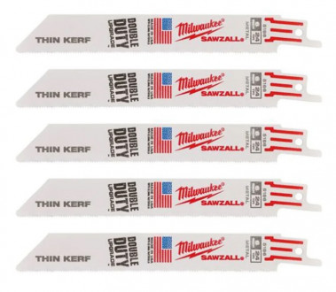Полотно для шабельних пил THIN KERF MILWAUKEE, 150х1,0мм, (5шт), (метал)-[articul]