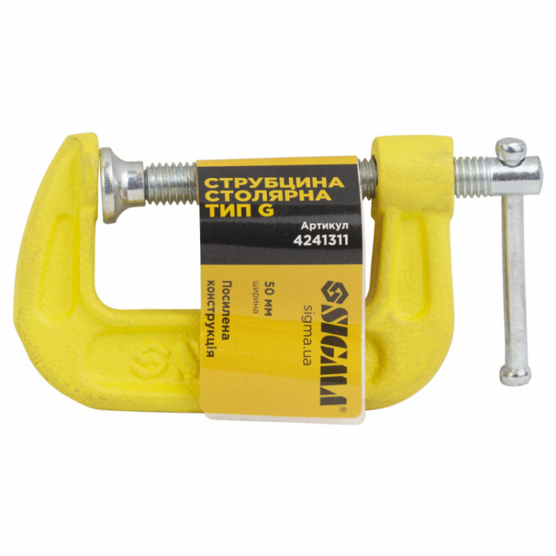 Струбцина столярна тип G 50мм Sigma (4241311)-4241311
