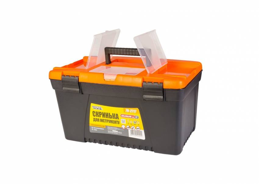 Скринька для інструменту MASTERTOOL 17" (432х248х240 мм) пластикові замки 79-2717-79-2717