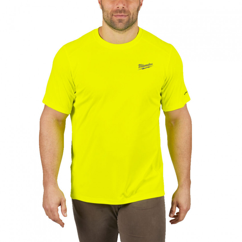 Футболка MILWAUKEE, WWSS дихаюча з коротким рукавом, жовта, розмір XXL-4932493077