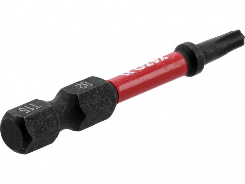 Насадка викруткова ударна YATO; "TORX" T15 х 50 мм. шпиндель 6-гран- 1/4", 2 шт.[10]-YT-78052