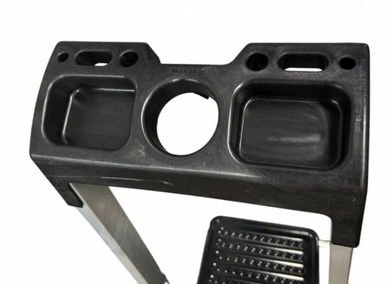 Стремянка 7сх. верх.сх.-1,54м KMH0107BP, сходинки 13см., анодований алюміній-KMH0107BP