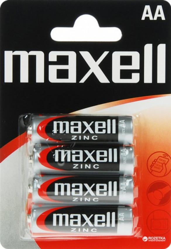 Сольова батарейка Maxell AA/R6 4шт/уп blister-774405.04