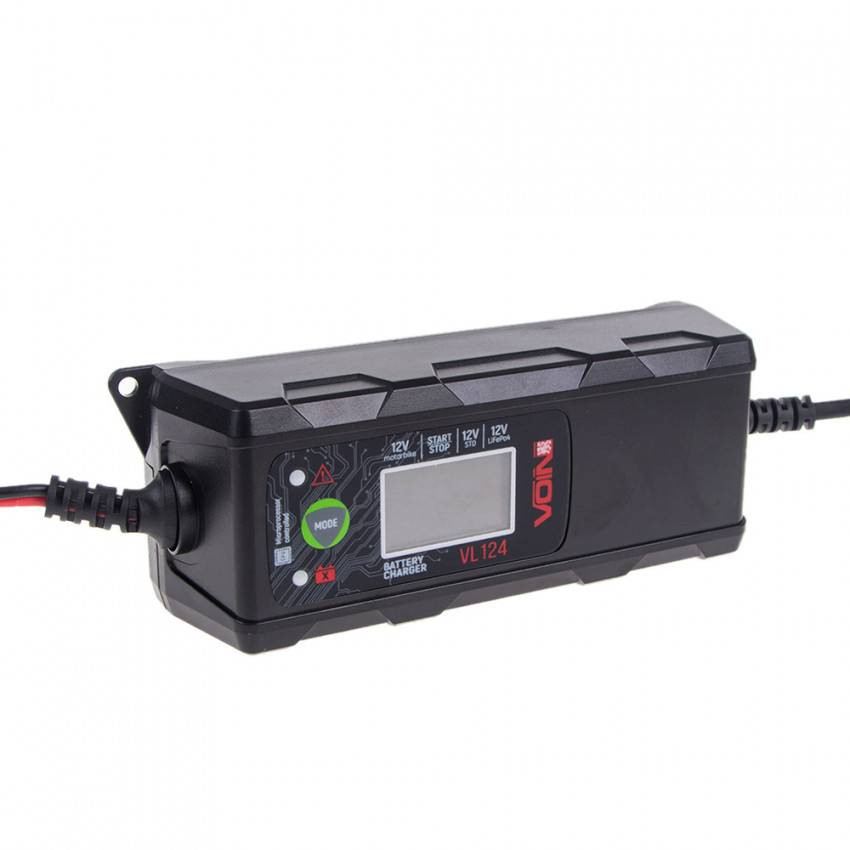 Зарядний пристрій VOIN VL-124 12V/4A/3-120AHR/LCD/Iмпульсний-VL-124