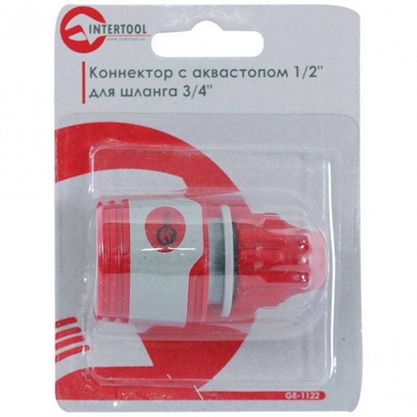 Конектор 1/2" для шланга 3/8" INTERTOOL GE-1122-GE-1122