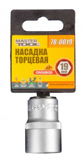 Насадка торцева 6-гранна MASTERTOOL 1/2&quot; 19 мм CRV 78-0019