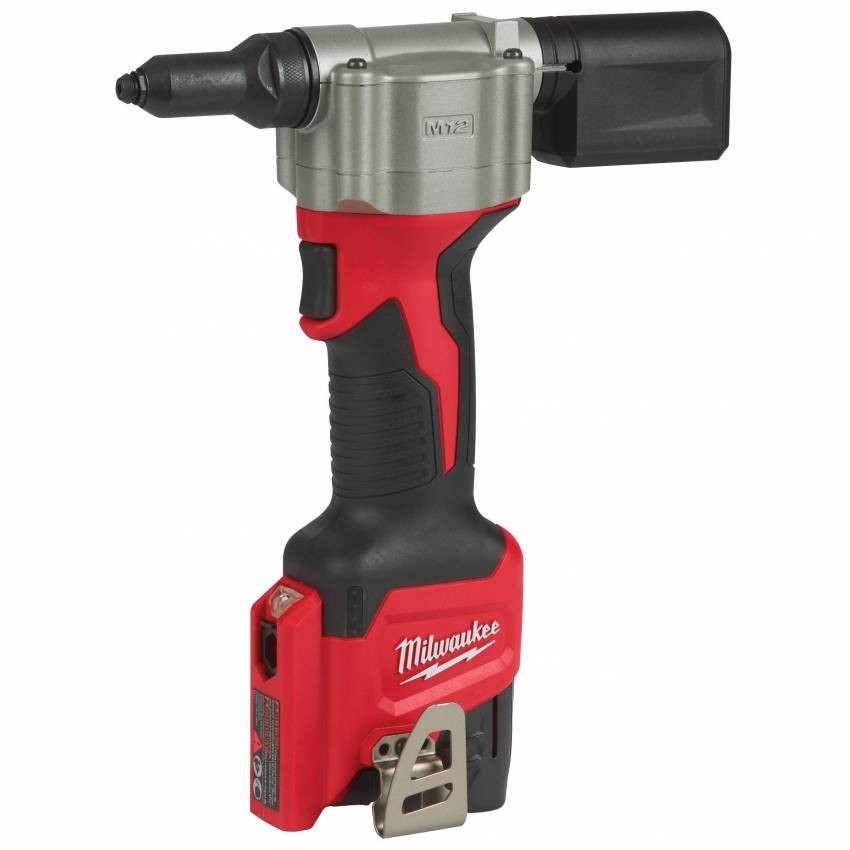 Заклепочник акумуляторний MILWAUKEE M12 BPRT-201X, Ø закл. 2,4-4,8мм, (заряд.пристрій, 1 акум.Х 2Ач, HD кейс)-4933464405