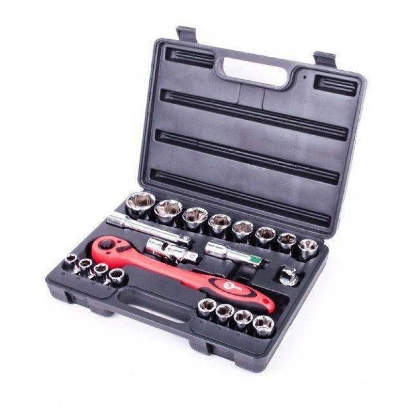 Набір інструментів професійний, 1/2", 21 од. CrV INTERTOOL ET-6021-ET-6021