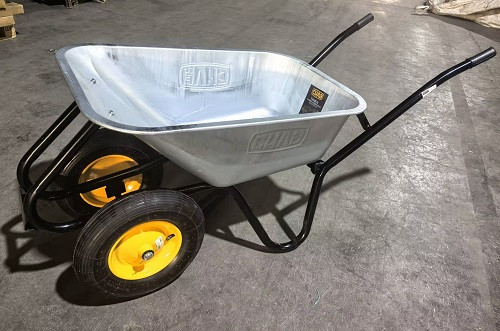 Тачка садово-будівельна двоколісна 100л, 250кг, колеса пневмо 4х8'' СИЛА-550471