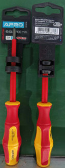 Викрутка діелектрична SL4x100 CrV (плоска) обгумована APRO-[articul]