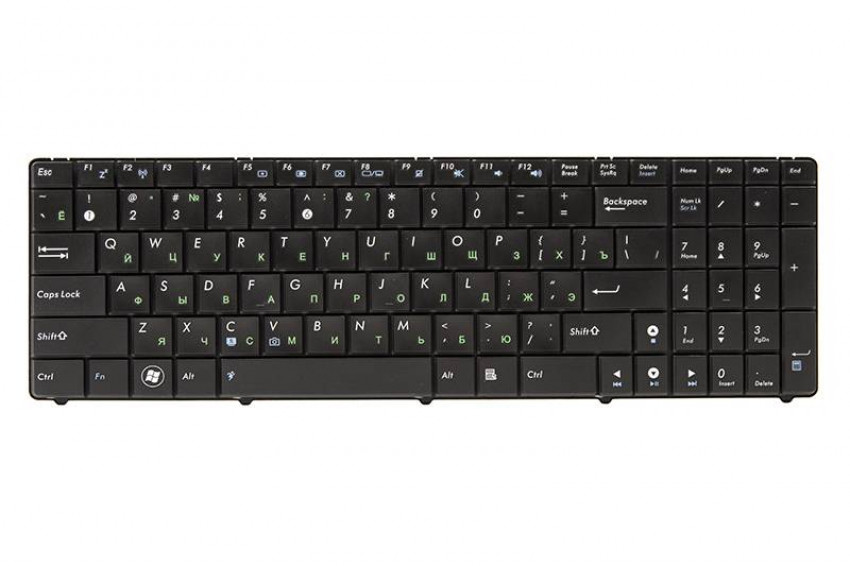 Клавіатура для ноутбука ASUS K50, K60, F52 чорний, чорний кадр (old design)-KB311705