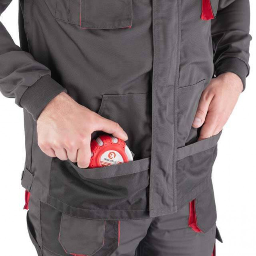 Куртка робоча, 80% поліестер / 20% бавовна, щільність 260 г/м², XL INTERTOOL SP-3004-SP-3004