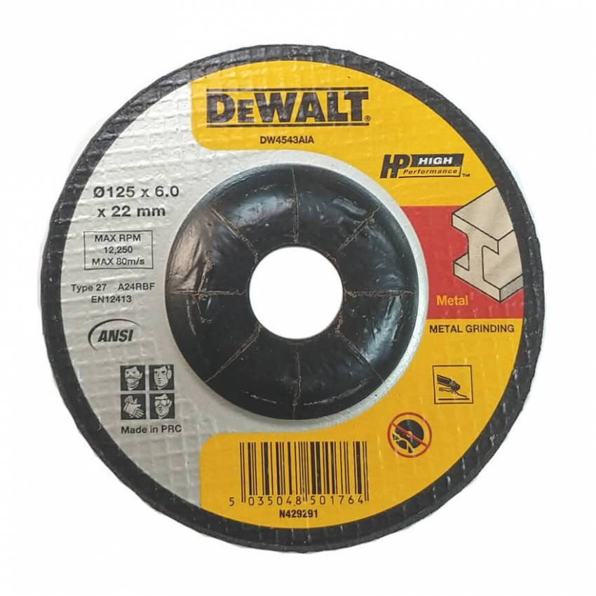 Коло шліфувальне HIGH PERFORMANCE DeWALT DW4543AIA-DW4543AIA
