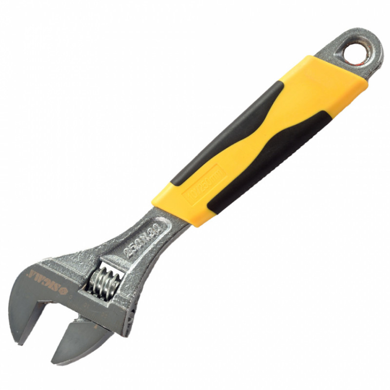 Ключ розвідний 150мм CrV (гум'яна рукоятка) Sigma (4101011)-4101011