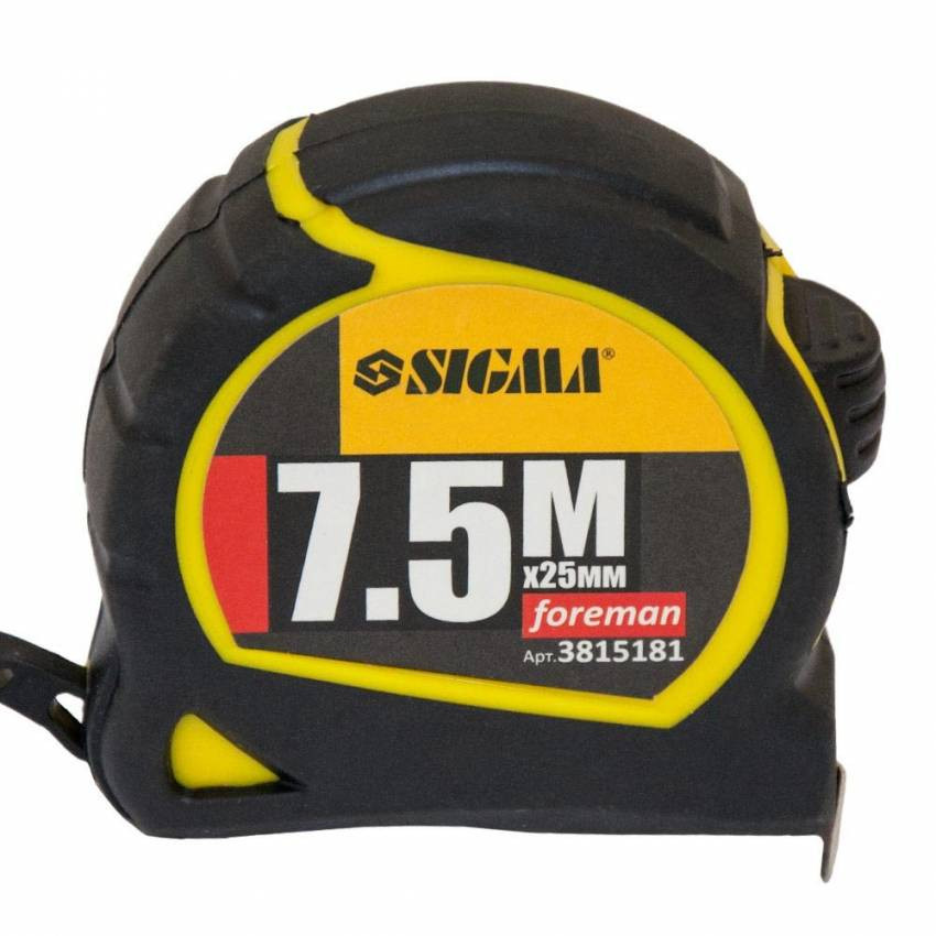Рулетка Foreman 7,5 м * 25 мм Sigma (3815181)-3815181