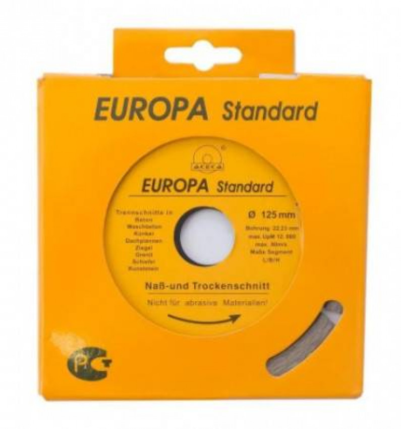 Алмазний диск Сегмент" 125мм EUROPA-AD-8510