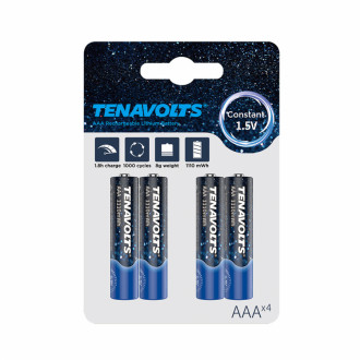 Акумулятор літієвий TENAVOLTS AAA  740mAh  1.5V 4шт./уп blister-[articul]