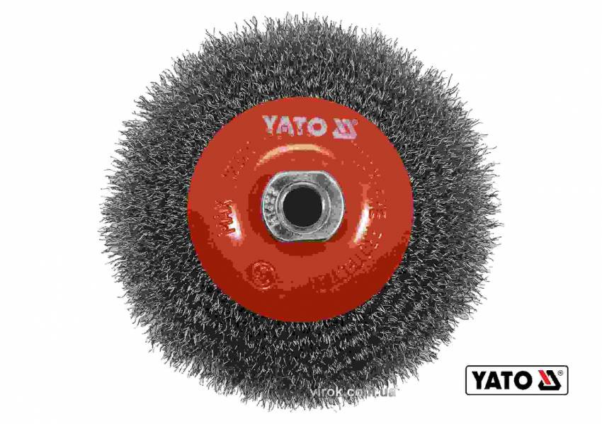 Щітка дискова зачисна з нержавіючої сталі до КШМ YATO Ø125 мм 12500 об/хв М14-YT-47612