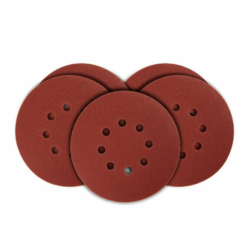 Диски шліфувальні 150 мм, К120, 5 шт, з 8 отворами, 65 мм-54H020