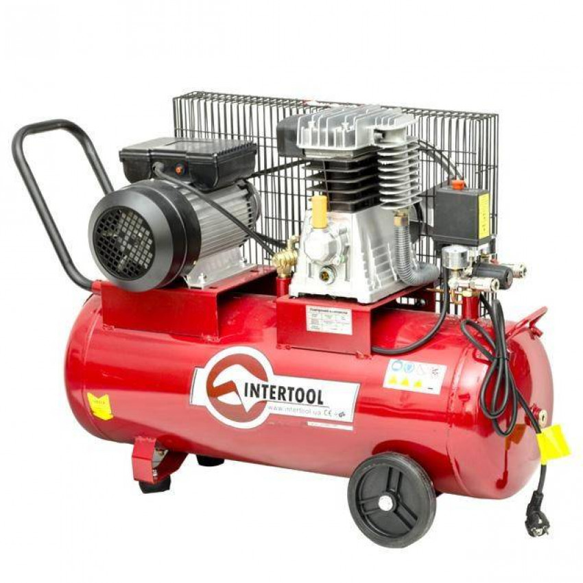 Компресор 50л, 1.8 кВт, 220 В, 10 aтм, 250 л/хв. INTERTOOL PT-0011-PT-0011