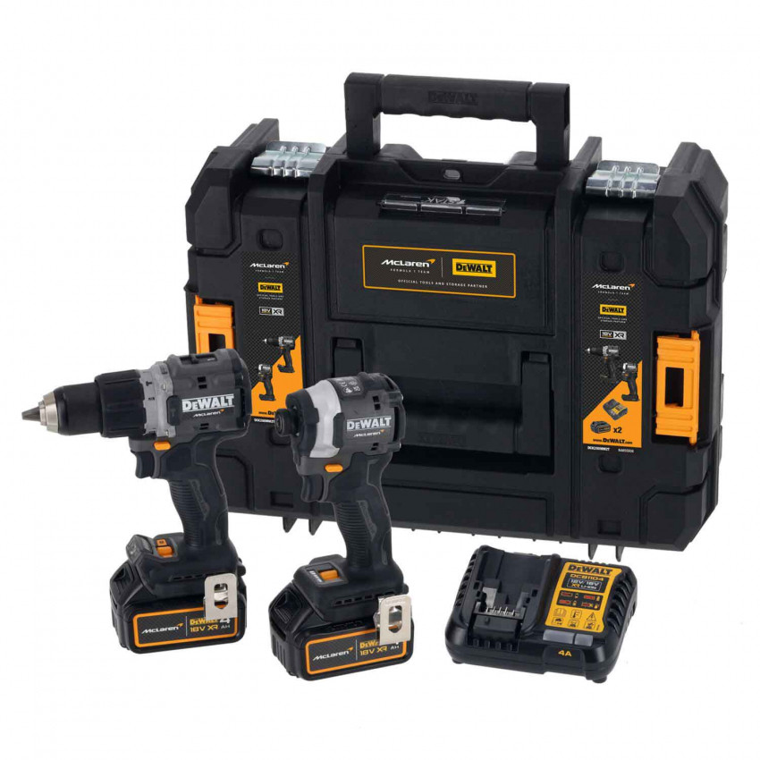 Набір з двох інструментів акумуляторних безщіткових McLaren F1 TEAM LIMITED EDITION DeWALT DCK200MM2T-DCK200MM2T