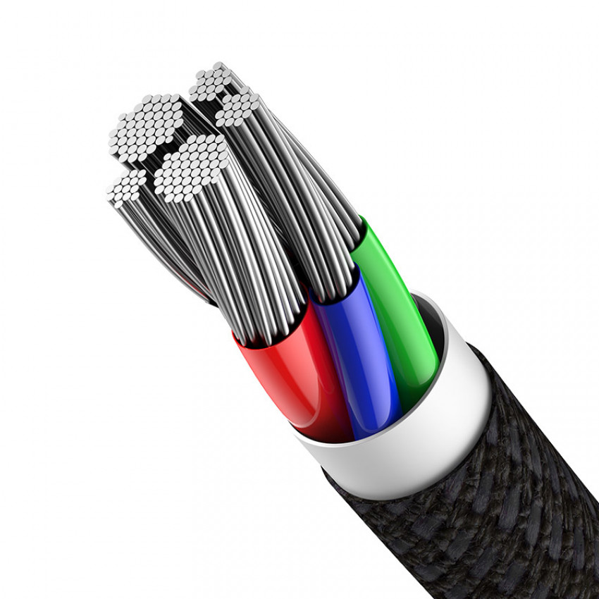 Кабель Baseus High Density Braided Type-C to Lightning PD 20W 2M Чорний (CATLGD-A01)-