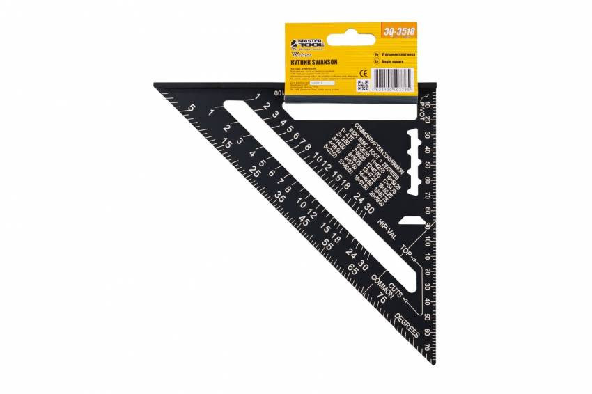 Кутник тесляра MASTERTOOL SWANSON 180 мм алюмінієвий 30-3518-30-3518