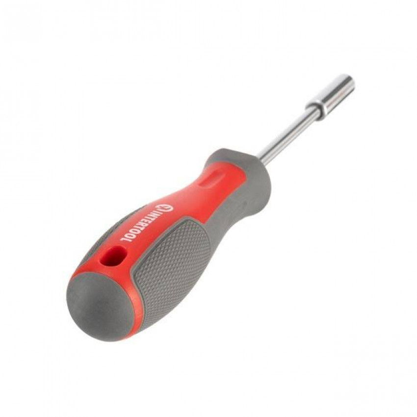 Викрутка з магнітним тримачем для насадок 1/4", 100 мм , Cr-V INTERTOOL VT-3300-VT-3300