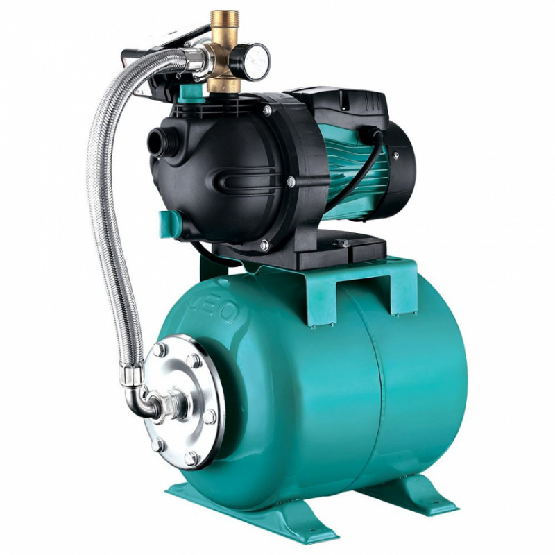 Станція 1.3кВт Hmax 48м Qmax 80л/хв (самовсмоктуючий насос) 24л LEO (776205)-TR776205
