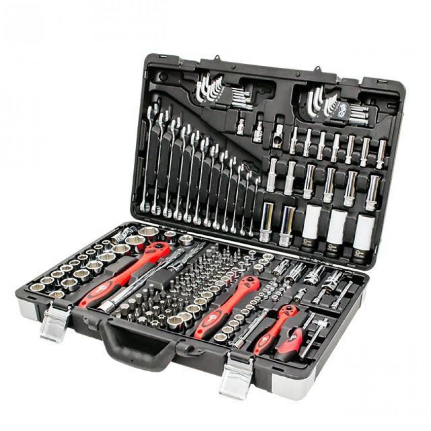 Набір інструментів професійний 1/4 "& 3/8" & 1/2 "176 од, Cr-V INTERTOOL ET-7176-ET-7176