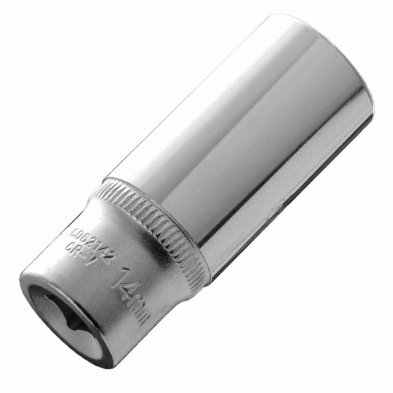 Насадка шестигранна довга 1/4" 14мм CrV Ultra (6062142)-6062142