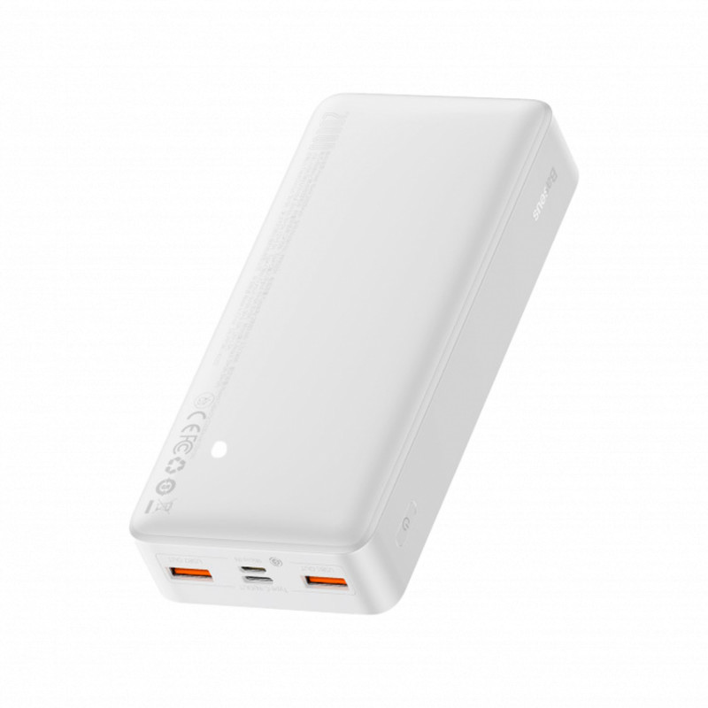 Зовнішній акумулятор Baseus Bipow Digital Display QC 20W 20000mAh Білий PPDML-M02-