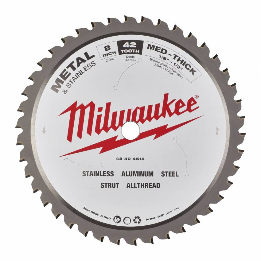 Диск пиляльний Alu PFTE MILWAUKEE, Ø203х5/8"х2,4мм, 58 зуб. 1-48404345