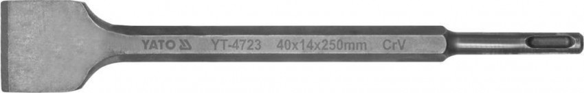 Зубило YATO Cr-V із хвостовиком SDS, "лопатка" 20х14 мм, l=250 мм [6/48]-YT-4723
