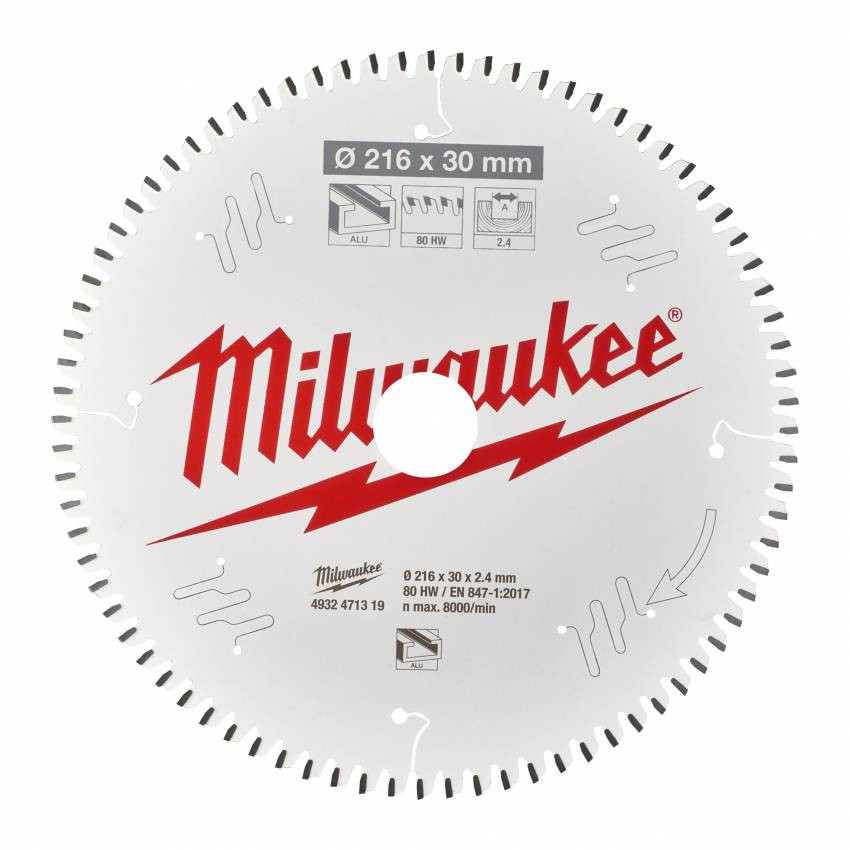 Диск пильний MILWAUKEE, Ø216/30мм, 48 зуб.-4932471317