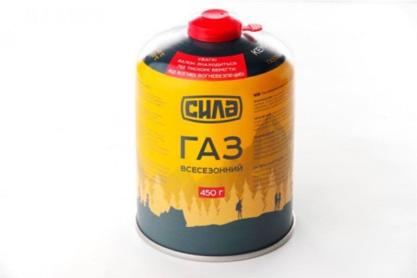 Газ в баллоні для Кемпінгу 450 г. (Корея) (різьбове з'єднання) СИЛА-680247