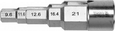 Ключ ступінчастий YATO: головка з квадратом 1/2&quot; до головок 3/8&quot;, 29/68&quot;, 1/2&quot;, 21/32&quot;, 27/32&quot;, Cr-V-[articul]