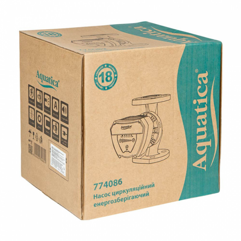 Насос циркуляційний енергозберігаючий фланц 10-185Вт Hmax 10м Qmax 167л/хв DN40 220мм + зворотний флан AQUATICA GPA40-10F/220 IV (774086)-774086