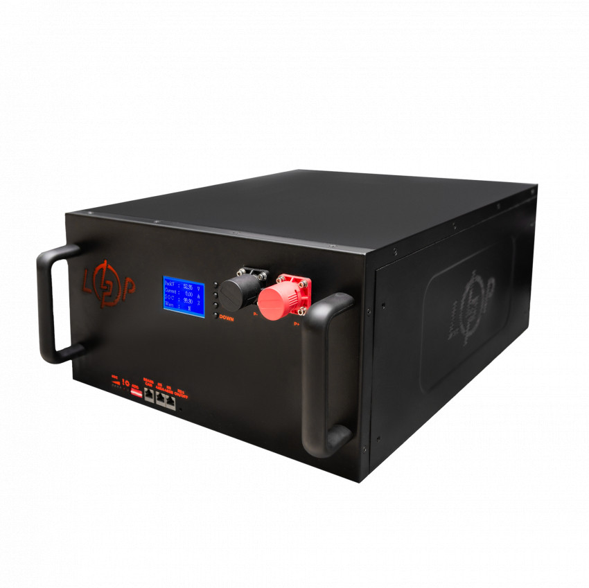 Акумулятор LP LiFePO4 25,6V - 280 Ah (7168Wh) (BMS 200A/100А) LCD метал Smart RM RS485/CAN-