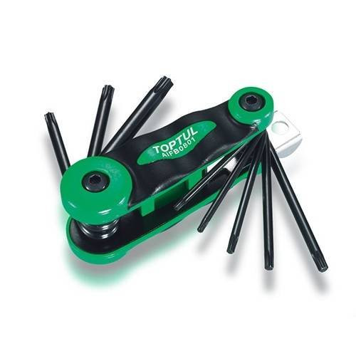 Набір складних ключів TORX: T9-T40 (матеріал CRV-6150) TOPTUL AIFB0801-AIFB0801