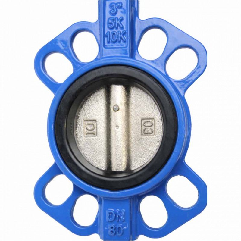 Затвор міжфланцевий «батерфляй» 3'' корпус чавун (GGG50) диск чавун (GGG50) EPDM PN16 FLORA (5080204)-5080204